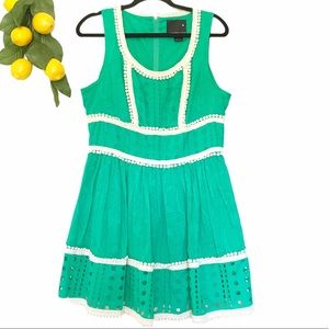 Forever 21 Collection Green Eyelet Dress 10